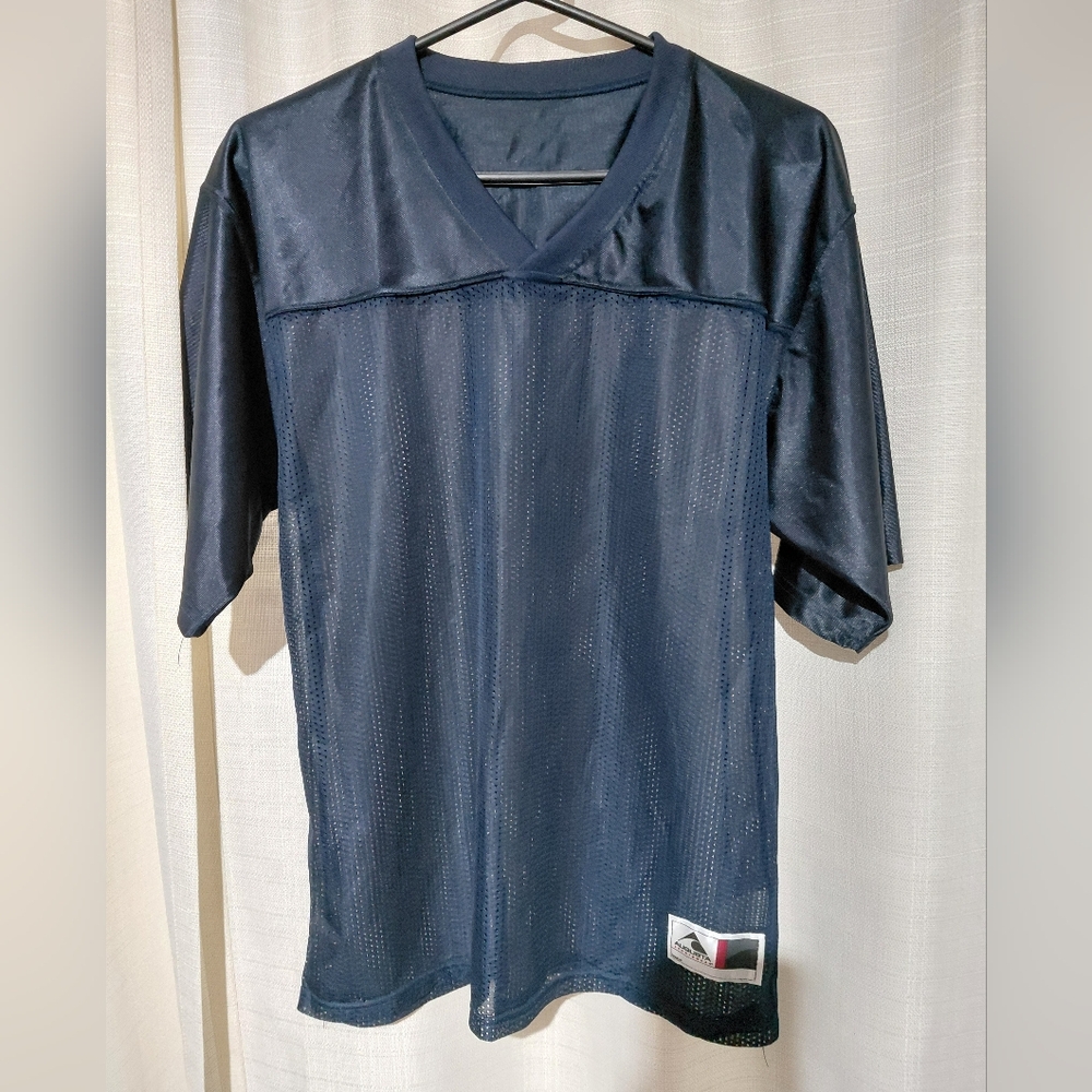 NWOT Augusta Sportswear Navy Mesh V-Neck Athletic Jersey